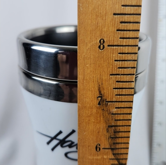 Glass America Stainless Steel Harley Davidson Coffee Travel Cup. White. - Picture 7 of 7